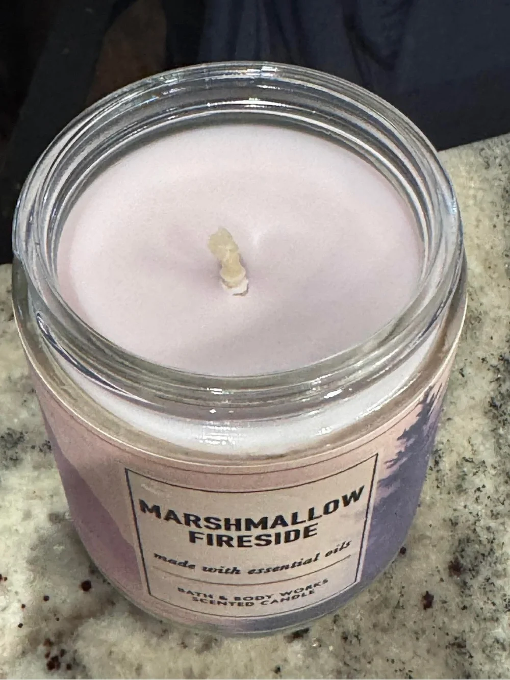 Bath & Body Works Marshmallow Fireside Scented Candle - Lavender Purple